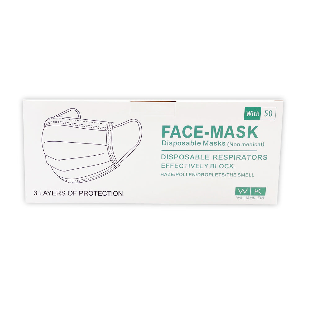 Disposable Face Masks 50 Pack 3 Ply Dust Filter Masks Protective 98% 3 Layer Medical Surgical