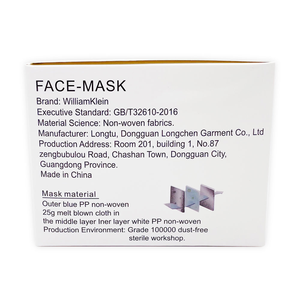 Disposable Face Masks 50 Pack 3 Ply Dust Filter Masks Protective 98% 3 Layer Medical Surgical
