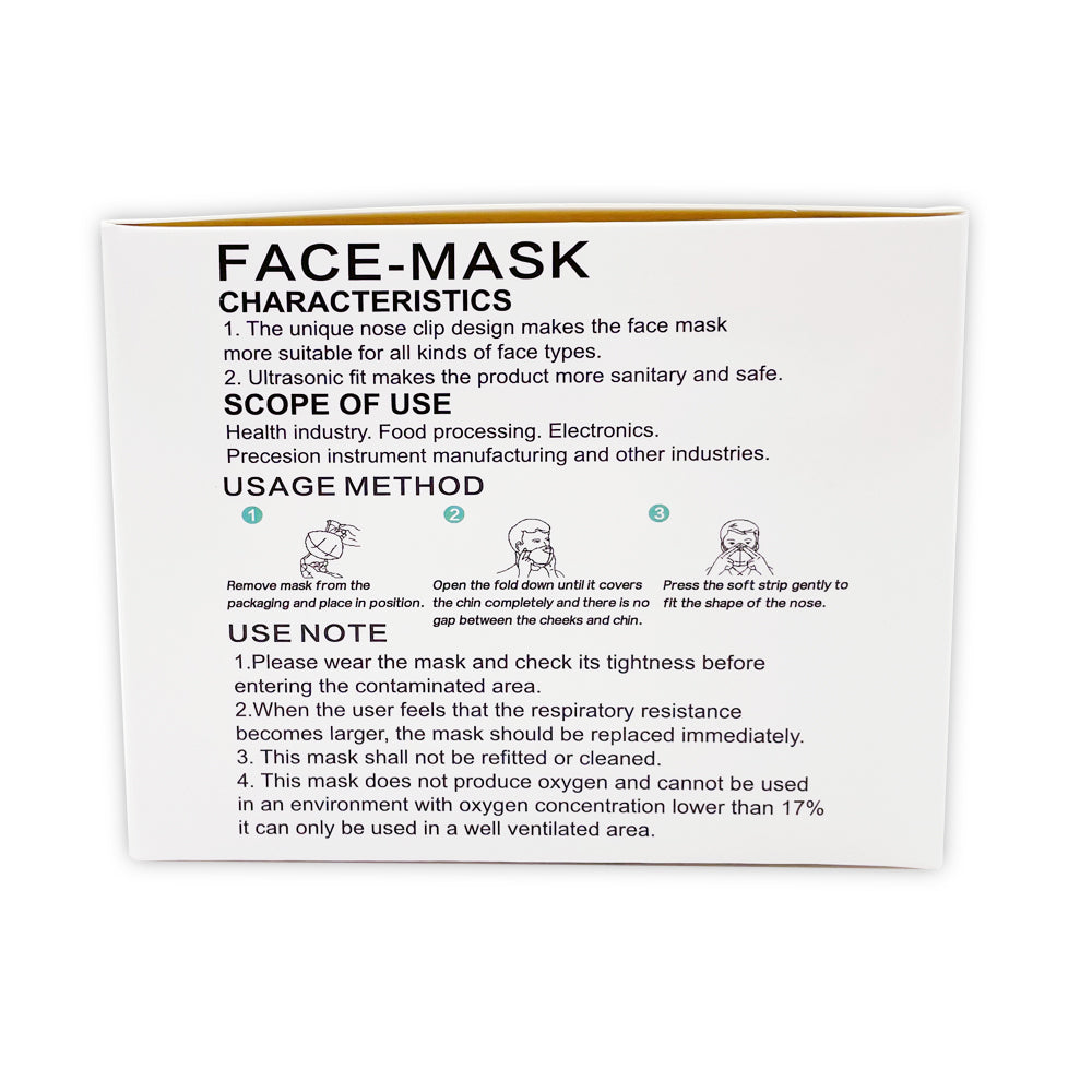 Disposable Face Masks 50 Pack 3 Ply Dust Filter Masks Protective 98% 3 Layer Medical Surgical