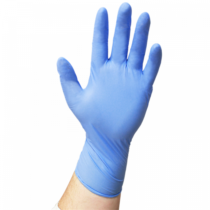 Disposable Gloves Vinyl Blue Powder Free Examination Food Handling Prep Bakery Restaurant