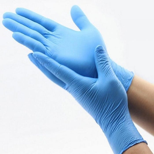 Disposable Gloves Vinyl Blue Powder Free Examination Food Handling Prep Bakery Restaurant