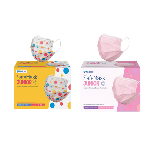 50 Pack Safemask Kids Face Mask 3 Ply Breathable Ear Loops Disposable Masks